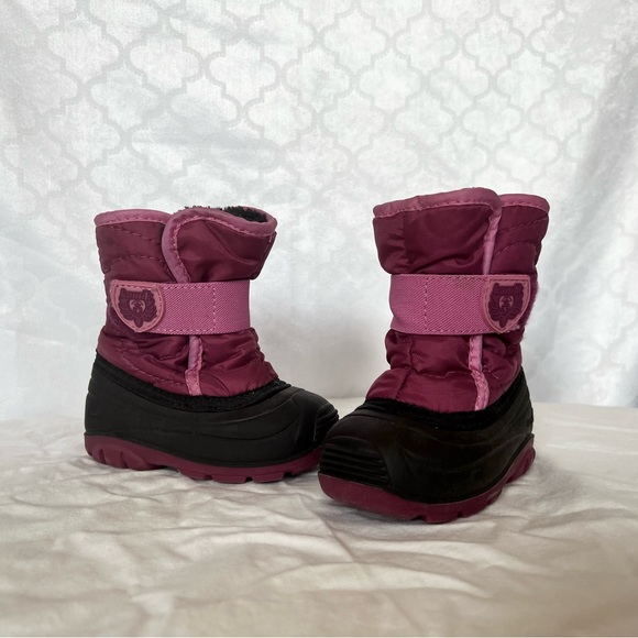 Burgundy toddler snow/rain boots - Picture 3 of 7